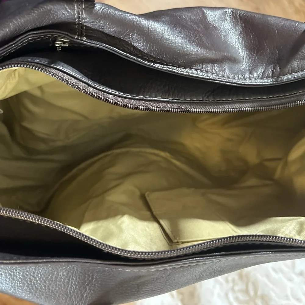 Vintage PIEL Saddle Leather Large Shopping Weekender Bag